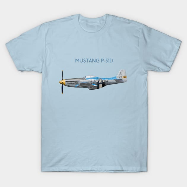 P51 Mustang Louisiana Kid T-Shirt by Spyinthesky